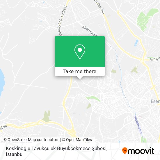 Keskinoğlu Tavukçuluk Büyükçekmece Şubesi map