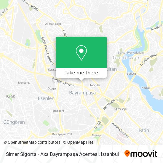 Simer Sigorta - Axa Bayrampaşa Acentesi map
