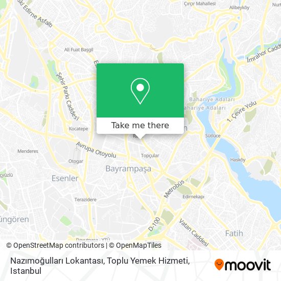 Nazımoğulları Lokantası, Toplu Yemek Hizmeti map