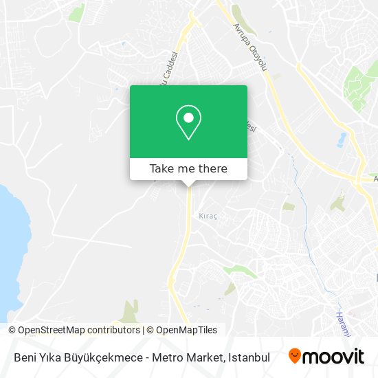 Beni Yıka Büyükçekmece - Metro Market map