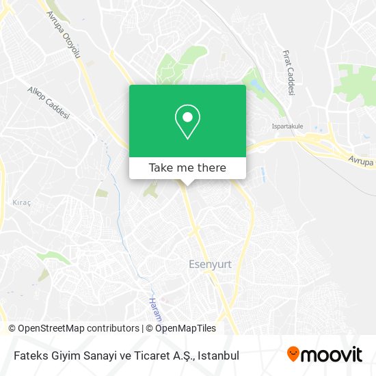 Fateks Giyim Sanayi ve Ticaret A.Ş. map