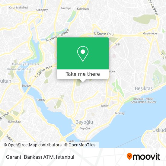 Garanti Bankası ATM map