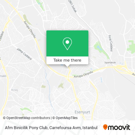 Afm Binicilik Pony Club, Carrefoursa Avm map