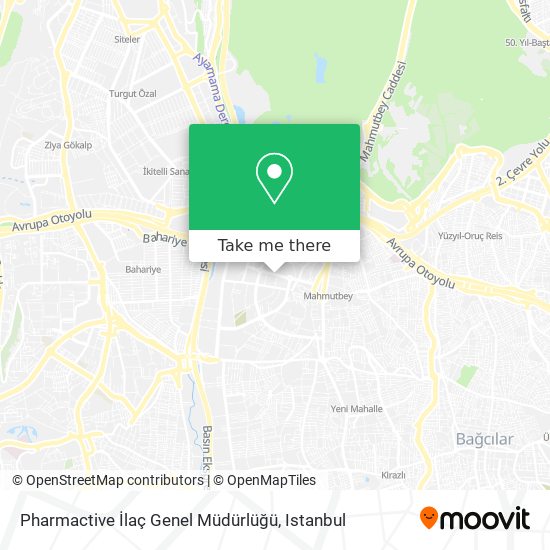 Pharmactive İlaç Genel Müdürlüğü map
