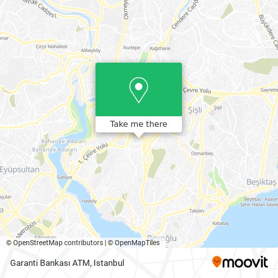 Garanti Bankası ATM map