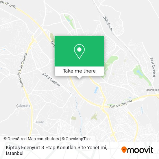 Kiptaş Esenyurt 3 Etap Konutları Site Yönetimi map