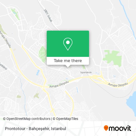 Prontotour - Bahçeşehir map