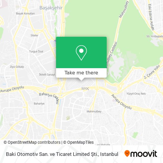 Baki Otomotiv San. ve Ticaret Limited Şti. map