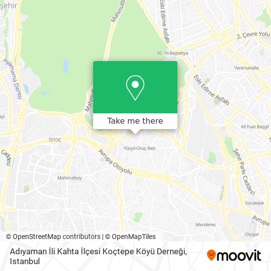 Adıyaman İli Kahta İlçesi Koçtepe Köyü Derneği map