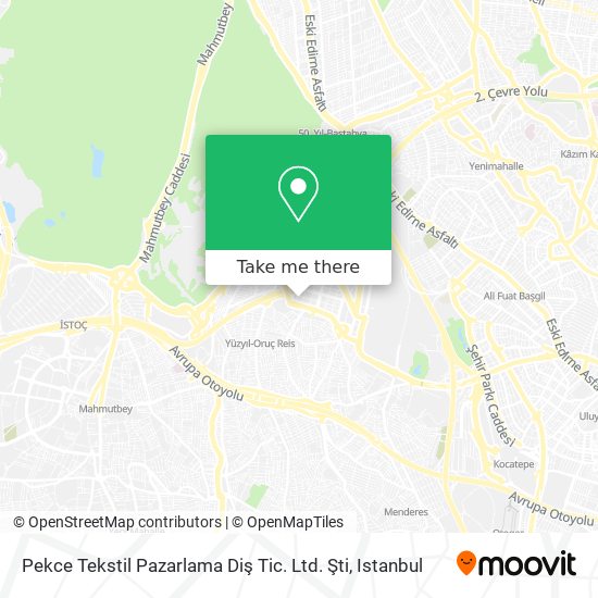 Pekce Tekstil Pazarlama Diş Tic. Ltd. Şti map