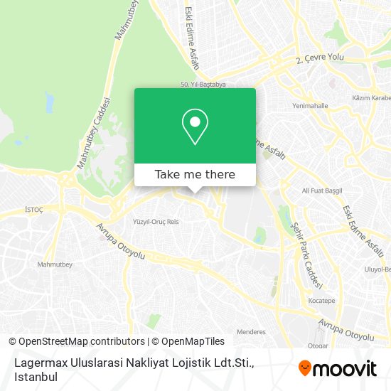 Lagermax Uluslarasi Nakliyat Lojistik Ldt.Sti. map