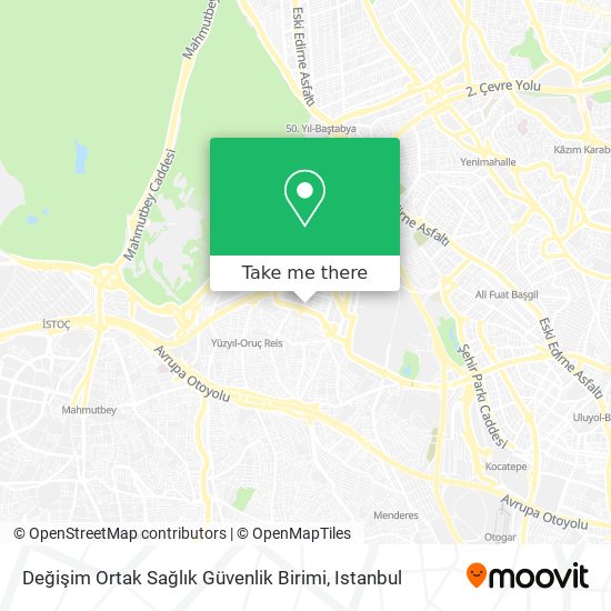 Değişim Ortak Sağlık Güvenlik Birimi map