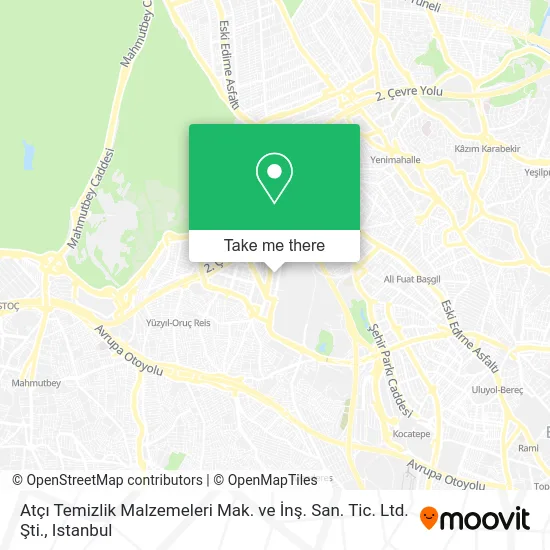 Atçı Temizlik Malzemeleri Mak. ve İnş. San. Tic. Ltd. Şti. map