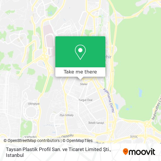 Taysan Plastik Profil San. ve Ticaret Limited Şti. map