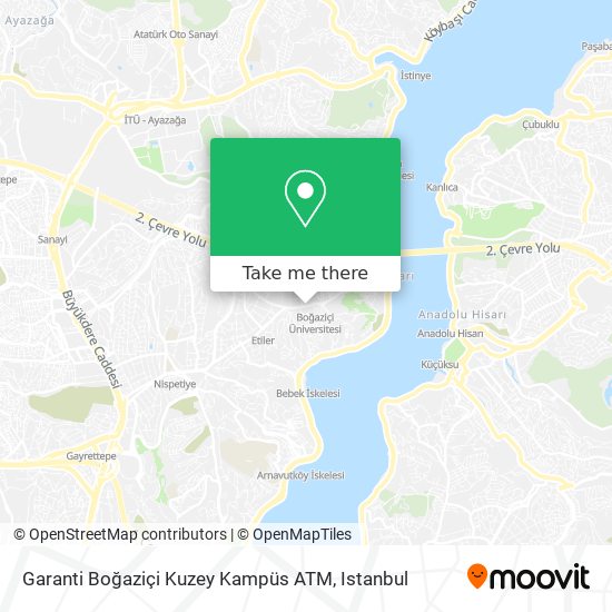 Garanti Boğaziçi Kuzey Kampüs ATM map