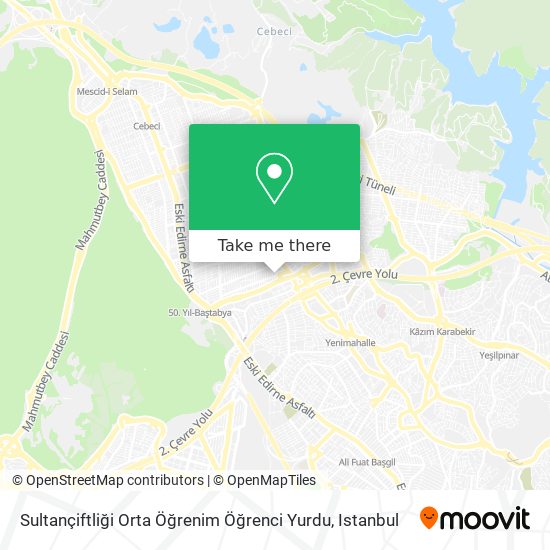 Sultançiftliği Orta Öğrenim Öğrenci Yurdu map