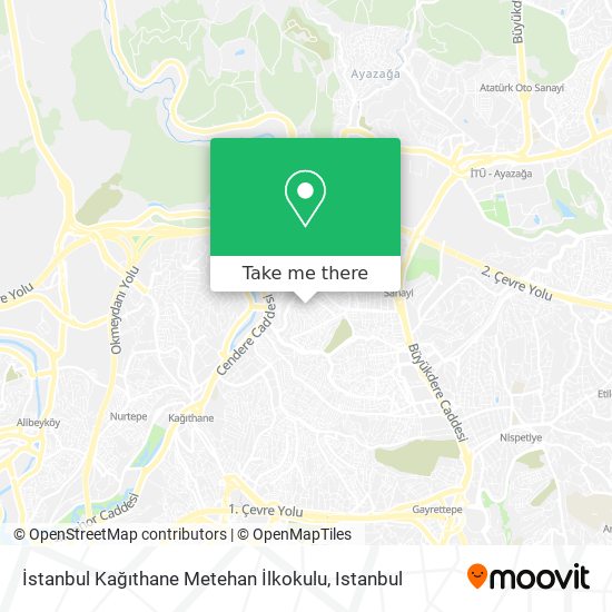 İstanbul Kağıthane Metehan İlkokulu map