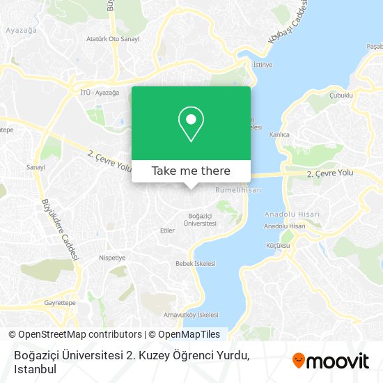 Boğaziçi Üniversitesi 2. Kuzey Öğrenci Yurdu map