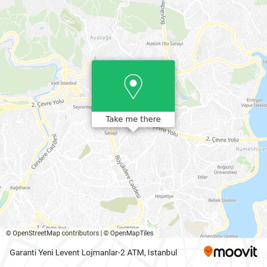 Garanti Yeni Levent Lojmanlar-2 ATM map