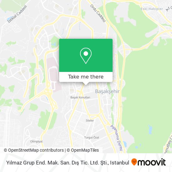 Yılmaz Grup End. Mak. San. Dış Tic. Ltd. Şti. map