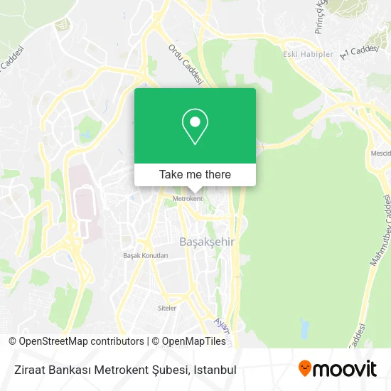 Ziraat Bankası Metrokent Şubesi map