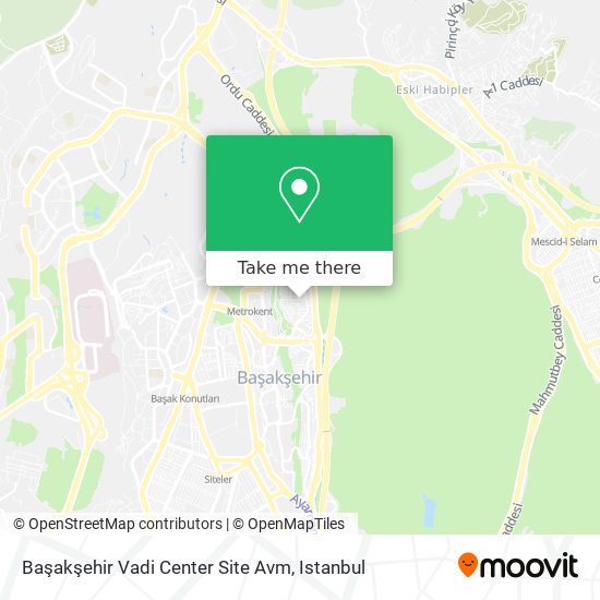 Başakşehir Vadi Center Site Avm map