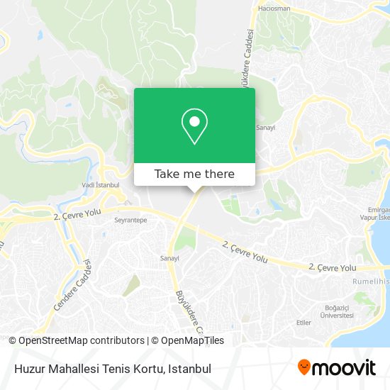 Huzur Mahallesi Tenis Kortu map