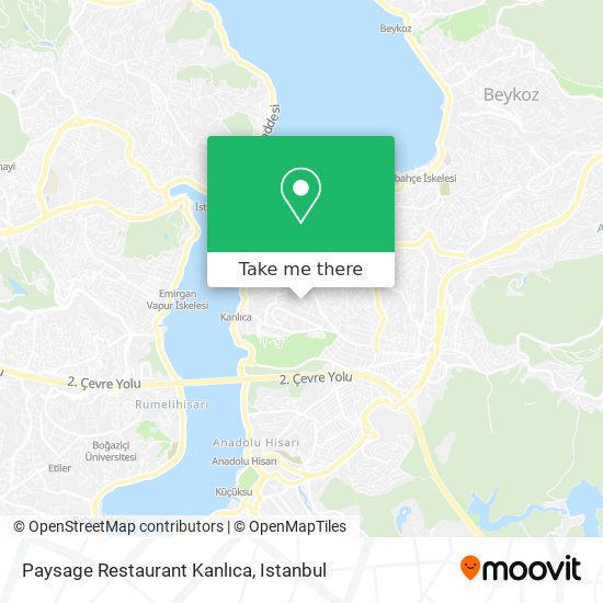 Paysage Restaurant Kanlıca map