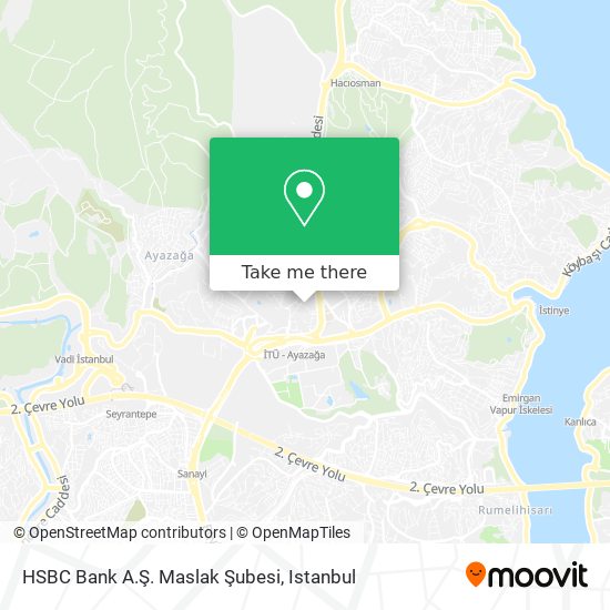 HSBC Bank A.Ş. Maslak Şubesi map