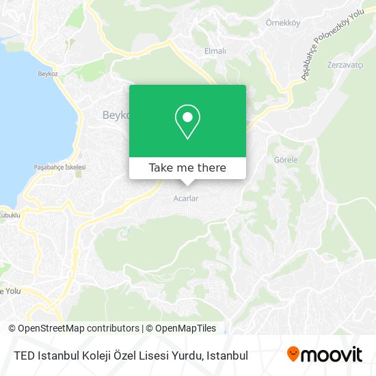 TED Istanbul Koleji Özel Lisesi Yurdu map