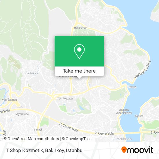 T Shop Kozmetik, Bakırköy map