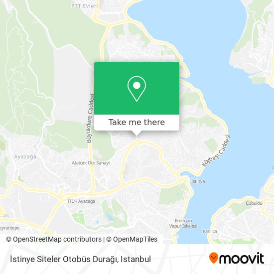 İstinye Siteler Otobüs Durağı map