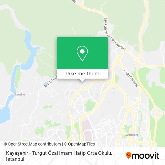 Kayaşehir - Turgut Özal Imam Hatip Orta Okulu map