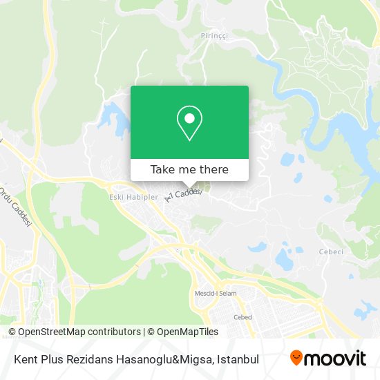 Kent Plus Rezidans Hasanoglu&Migsa map