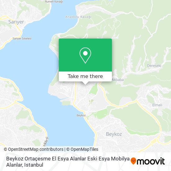 Beykoz Ortaçesme El Esya Alanlar Eski Esya Mobilya Alanlar map