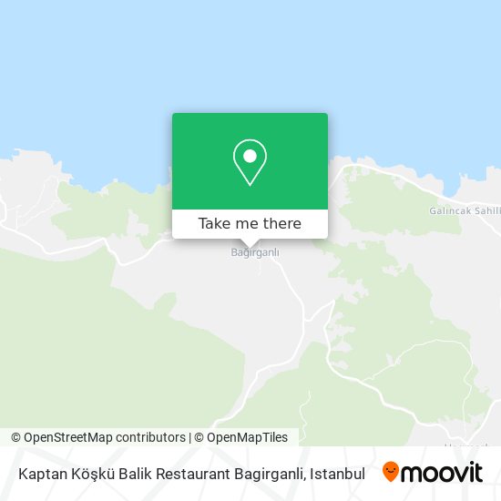 Kaptan Köşkü Balik Restaurant Bagirganli map