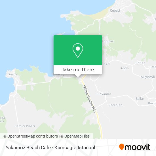 Yakamoz Beach Cafe - Kumcağız map