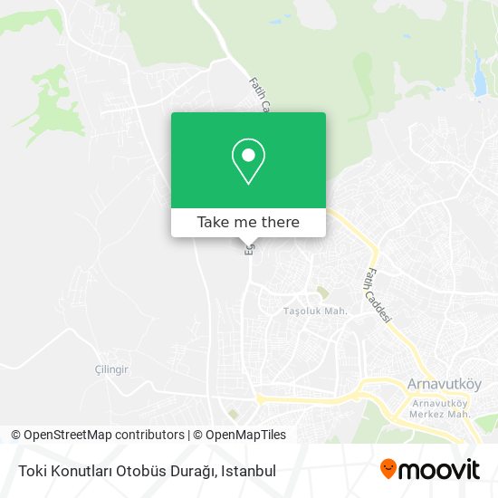 Toki Konutları Otobüs Durağı map