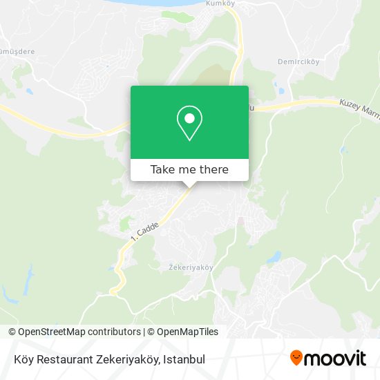 Köy Restaurant Zekeriyaköy map