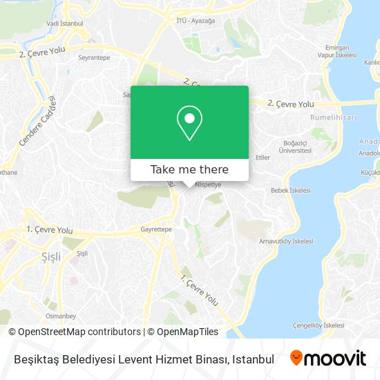 Beşiktaş Belediyesi Levent Hizmet Binası map