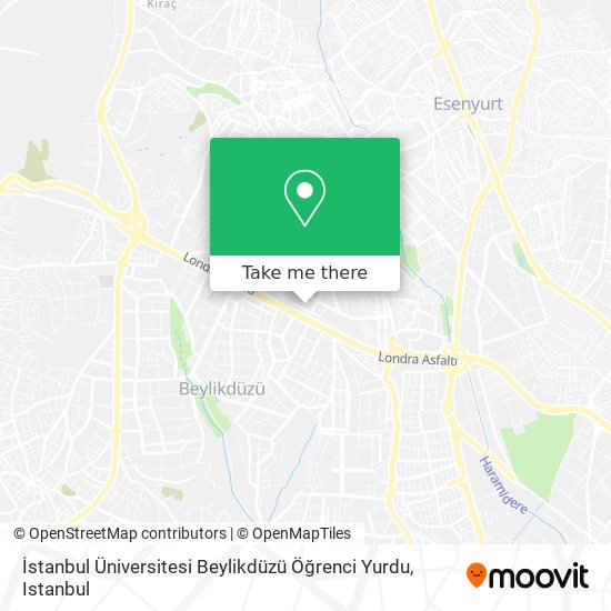 İstanbul Üniversitesi Beylikdüzü Öğrenci Yurdu map