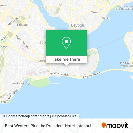 Best Western Plus the President Hotel map