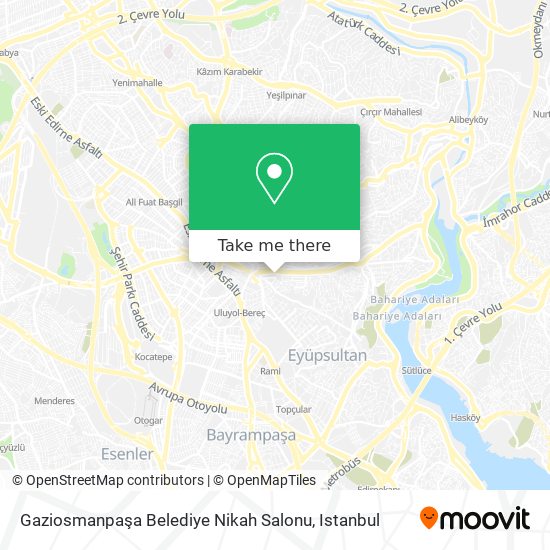 Gaziosmanpaşa Belediye Nikah Salonu map