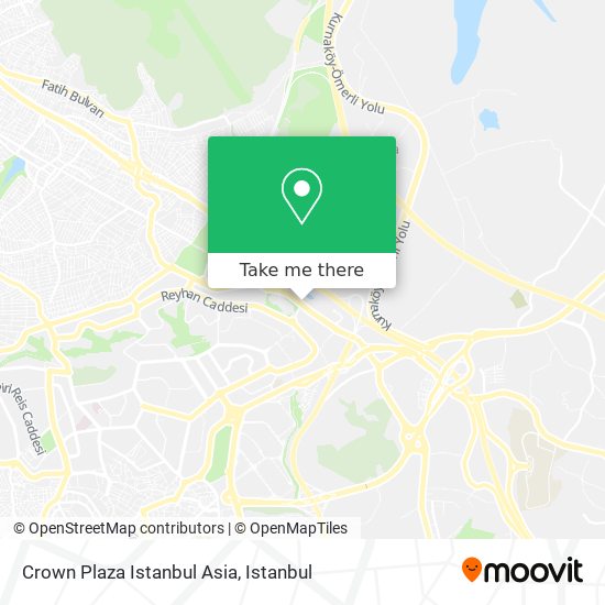 Crown Plaza Istanbul Asia map