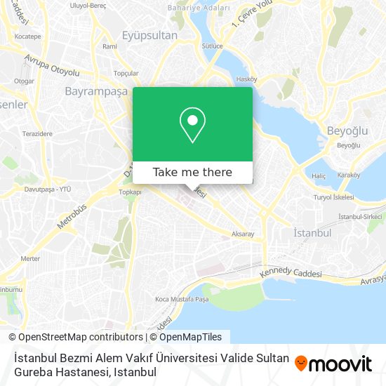 İstanbul Bezmi Alem Vakıf Üniversitesi Valide Sultan Gureba Hastanesi map