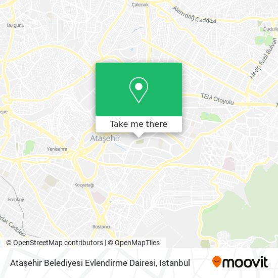 Ataşehir Belediyesi Evlendirme Dairesi map