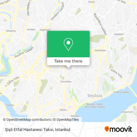 Şişli Etfal Hastanesi Taksi map