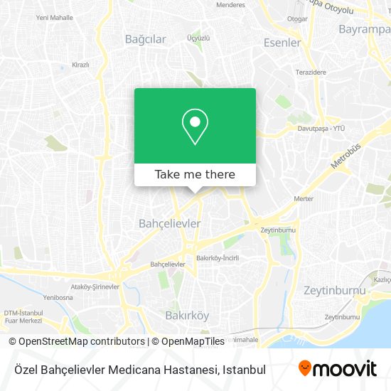 Özel Bahçelievler Medicana Hastanesi map