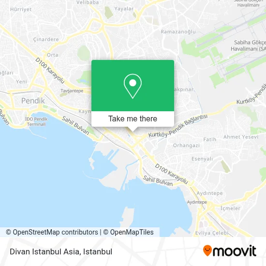 Divan Istanbul Asia map