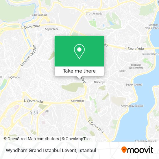 Wyndham Grand Istanbul Levent map